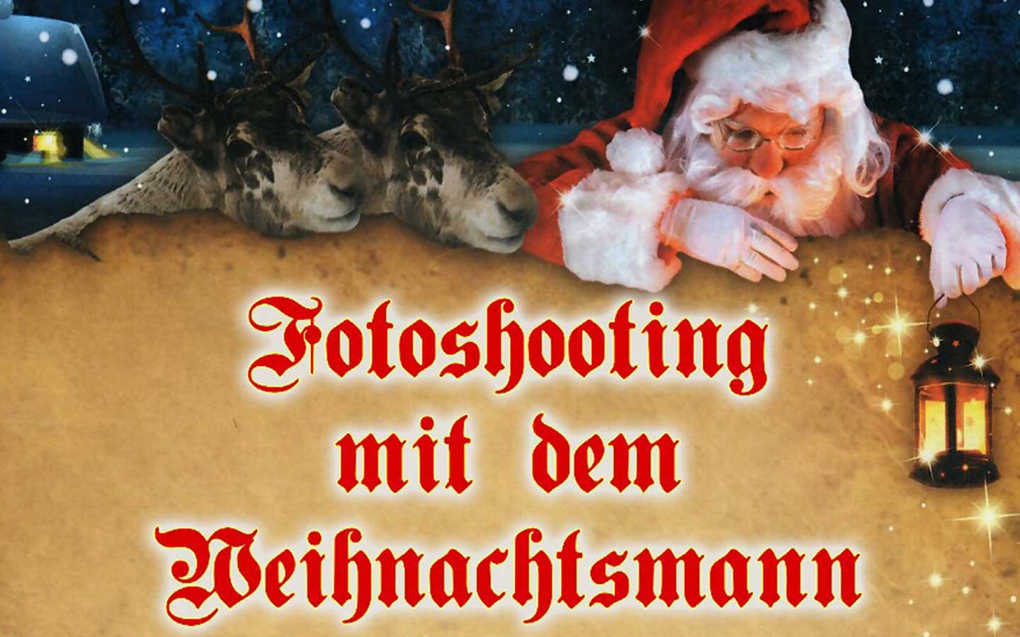 Grußkarte mit dem Weihnachtsmann mit deinem Foto