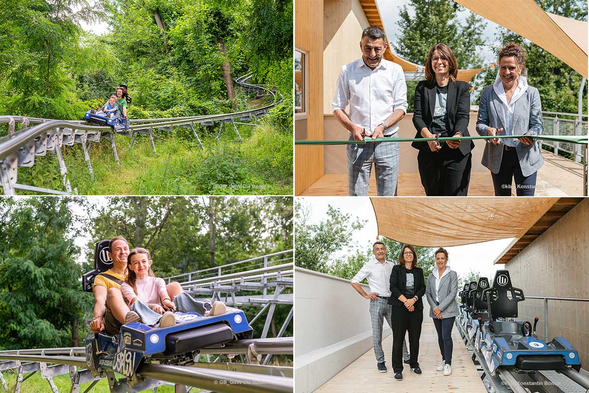 Die neu errichtete Natur-Bobbahn am Kienberg neben den Gärten der Welt hat wieder eröffnet, mit verbesserter Streckenführung für noch mehr Rodelspaß. Dieses Rodel-Highlight ist ein Anziehungspunkt für Anwohner, Berliner und Touristen, besonders während der Sommerferien.